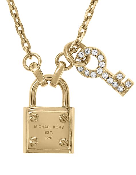 michael kors mens gold necklace|Michael Kors necklace set.